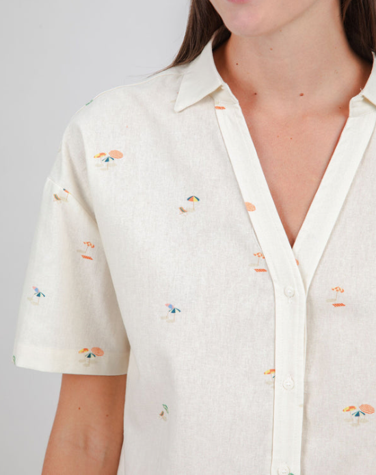 Yasmari Cropped Shirt Ecru