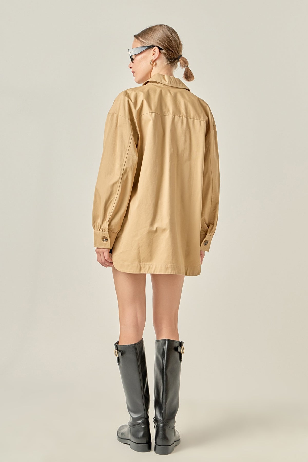 Cotton Twill Shirt Jacket