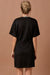 Short Sleeve Round Neckline Knit Dress Black