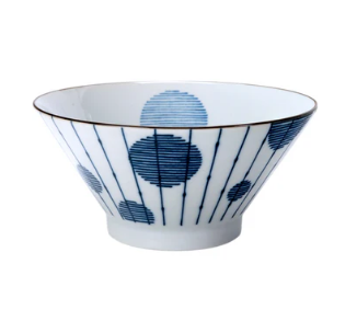 Mizutama Tokusa Porcelain Ramen Bowl