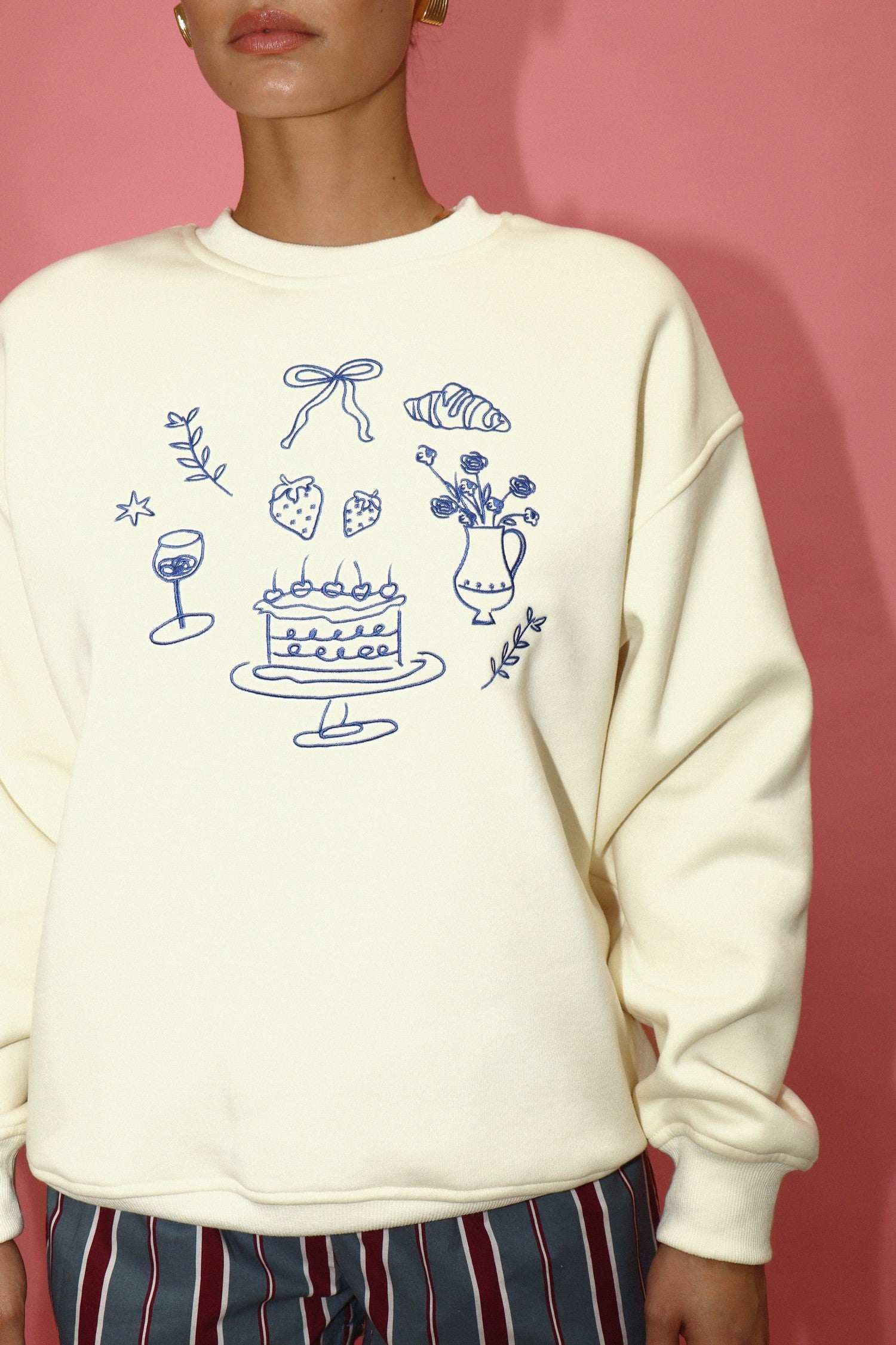 Brithday Girl SweatShirt Cream