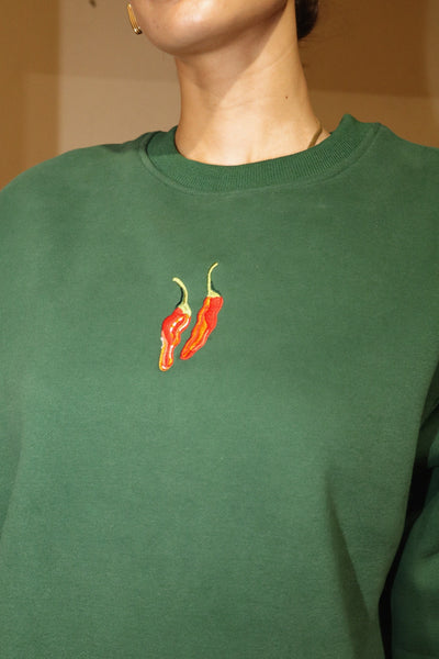 Chili Pepper Sweater Pine Green