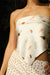 Whimsicle Ice Print Satin Tube Top Cream