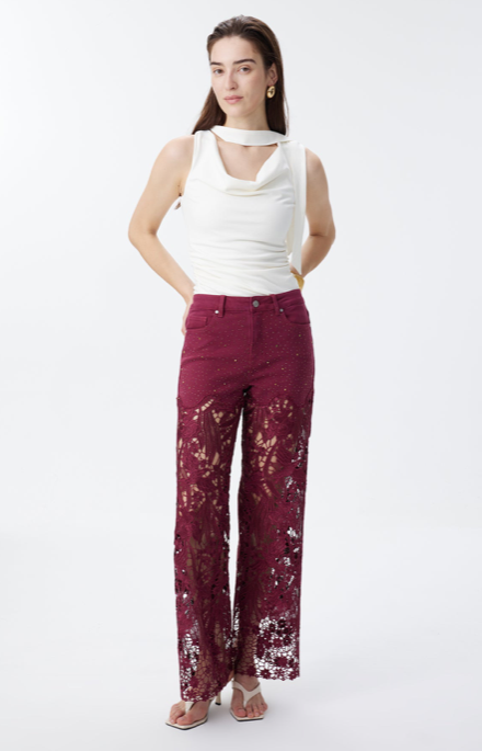 Frica Wide Leg Jean Wine
