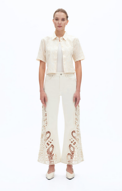 Angola Wide Leg Pant Beige