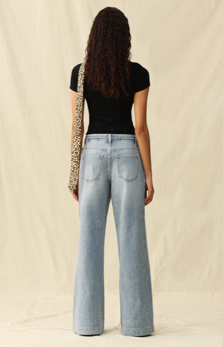 Lucia Wide Leg Jean Lt Blue