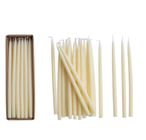 Unscented Thin Taper Candles in Box