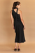 Bonnie One Shoulder Scarf Dress Black