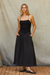 Isabella Mix Media Maxi Dress Black