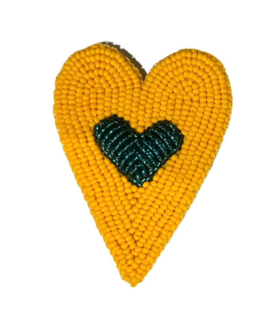 Double Love Heart Yellow