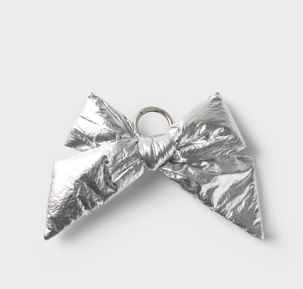 Silver Bow Charm