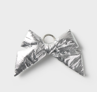 Silver Bow Charm