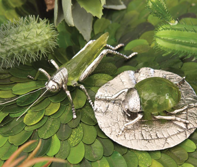 Decorative Green Grasshopper