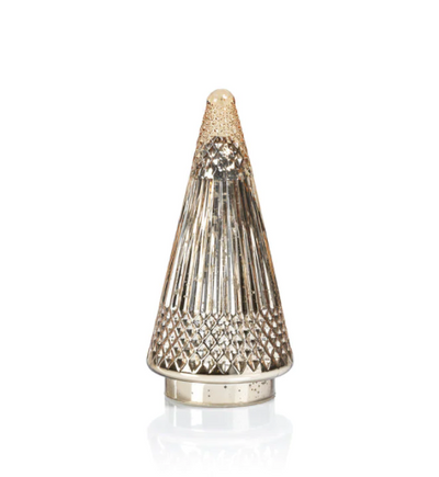 Siberian Antique Glass Led Tree Gold