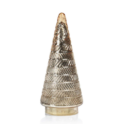 Siberian Antique Glass Led Tree Gold