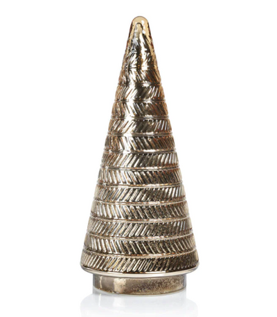 Siberian Antique Glass Led Tree Gold