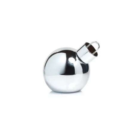 LED Silver Glass Oversized Ball 7.75in