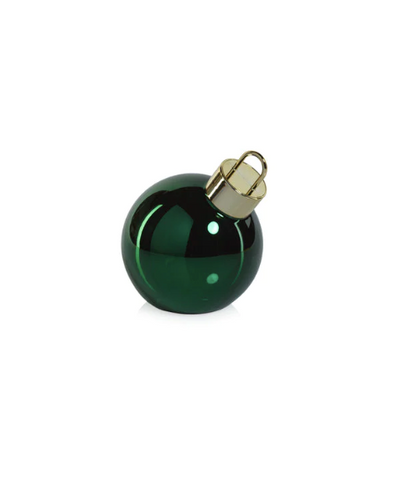 LED Metallic Glass Oversized Ornament Ball Green