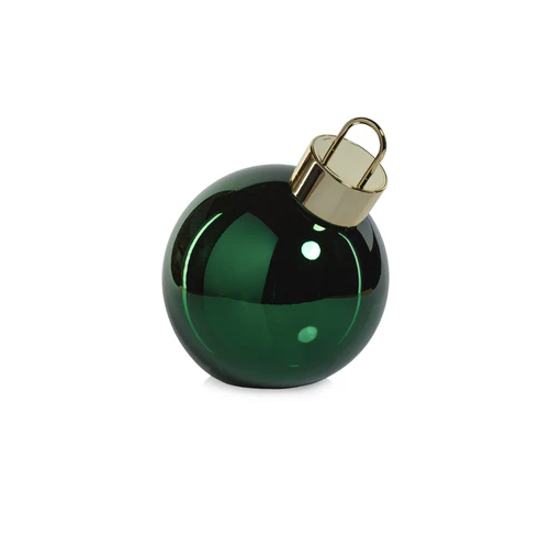 LED Metallic Glass Oversized Ornament Ball Green