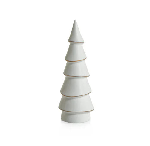 Alpina Porcelain Tree Matt White with Gold Trim L