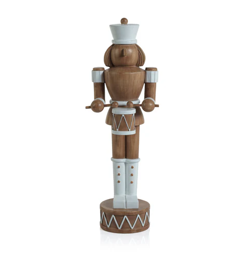 Decorative Nutcracker with Drum Brown