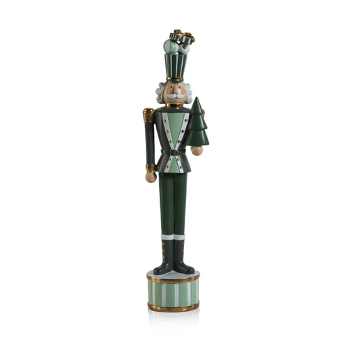 Nutcracker Soldier with Tree Green