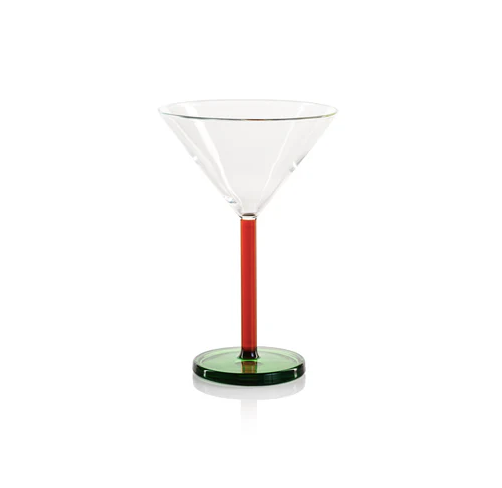 Veglia Martini Glass Amber Green