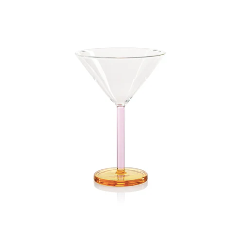 Veglia Martini Glass Light Pink Light Amber