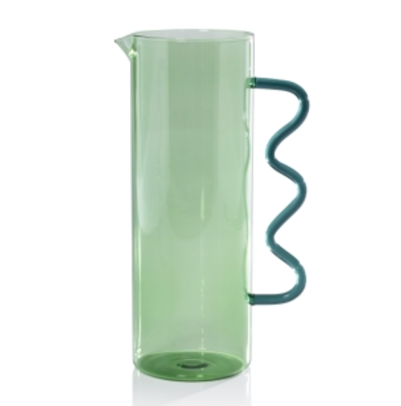 Costa de Sol Glass Pitcher Green