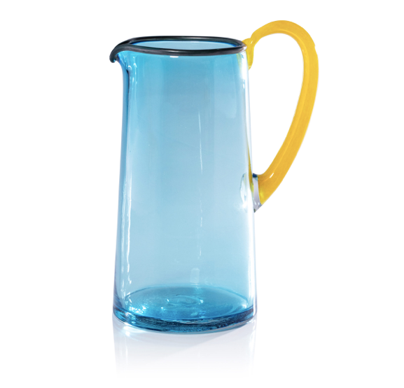 Lagoon Juice Glass Pitcher Aqua Green Yellow