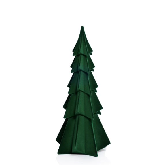 Flocked Trees Green 12.5in
