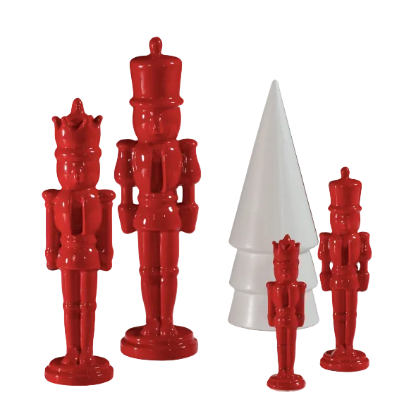Ceramic Red Nutcracker 13.25in