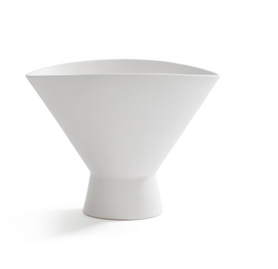 Isla Vista White Ceramic Vase Bowl