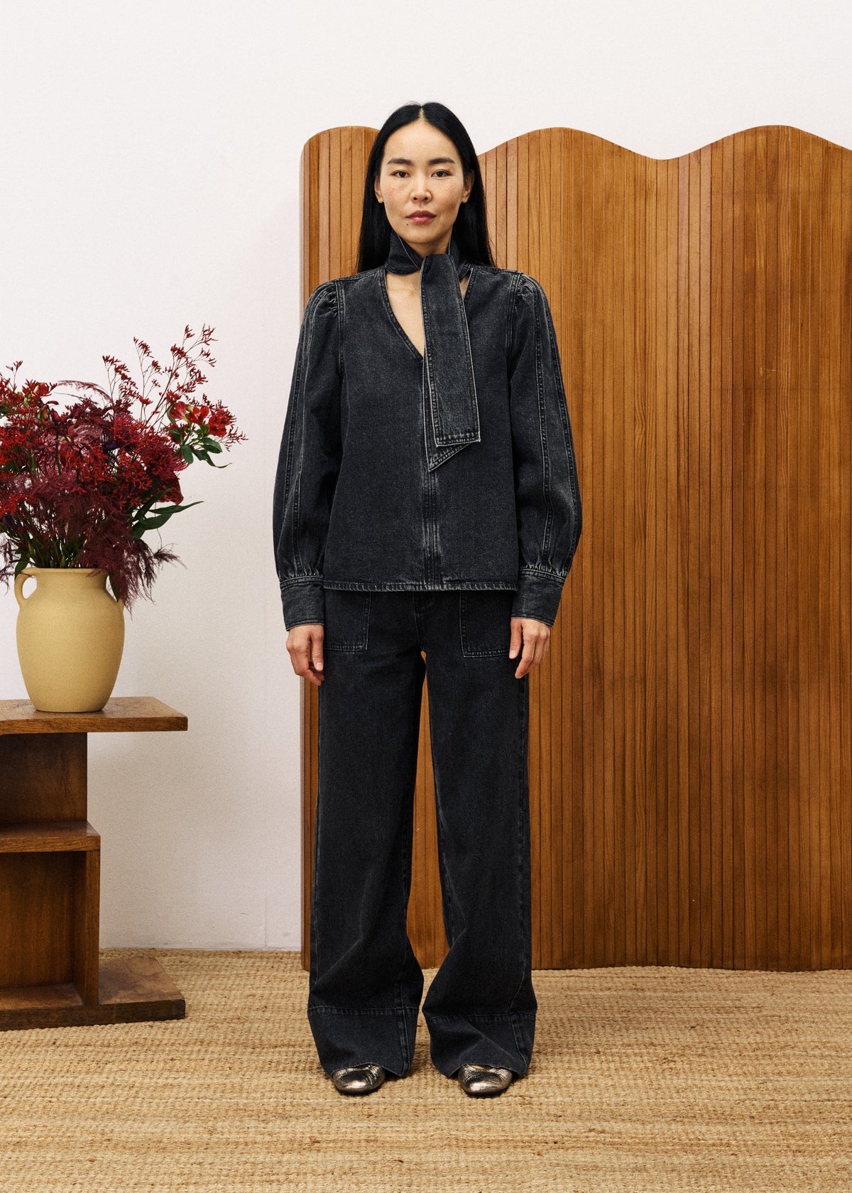 Clarkia Pant Jean Black