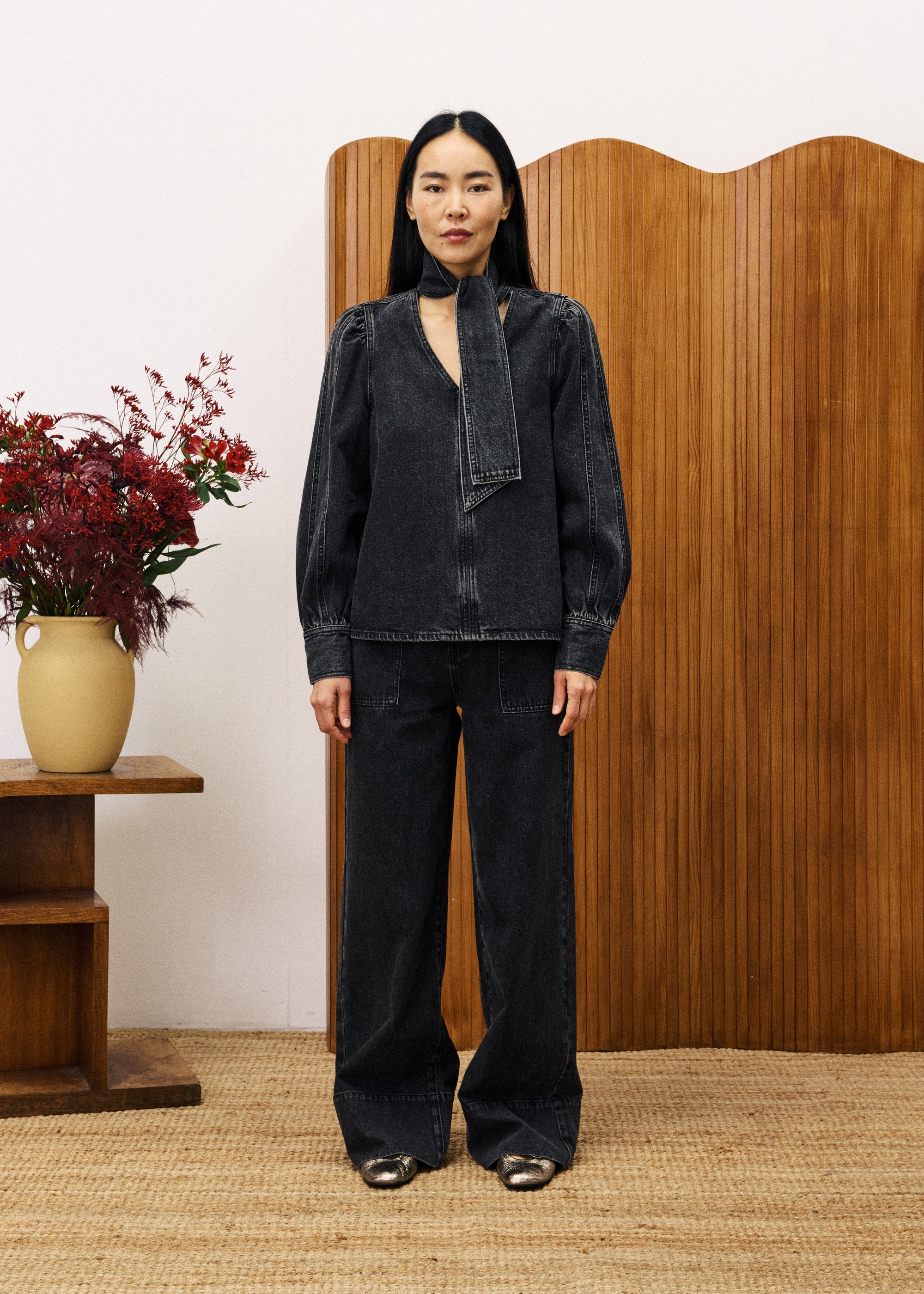 Clarkia Pant Jean Black