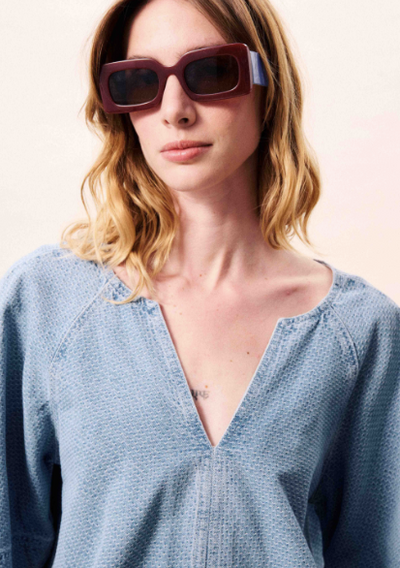 Citrine Blouse Blue Denim