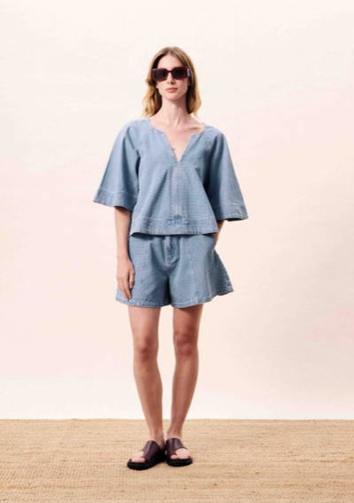 Citrine Blouse Blue Denim
