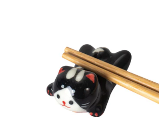 Cat Chopsticks Rest 2 L Black