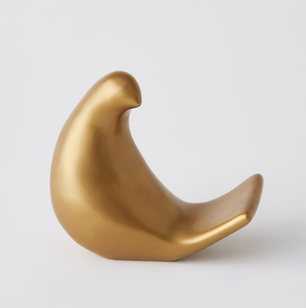 Les Animaux Moineau Matte Antique Gold