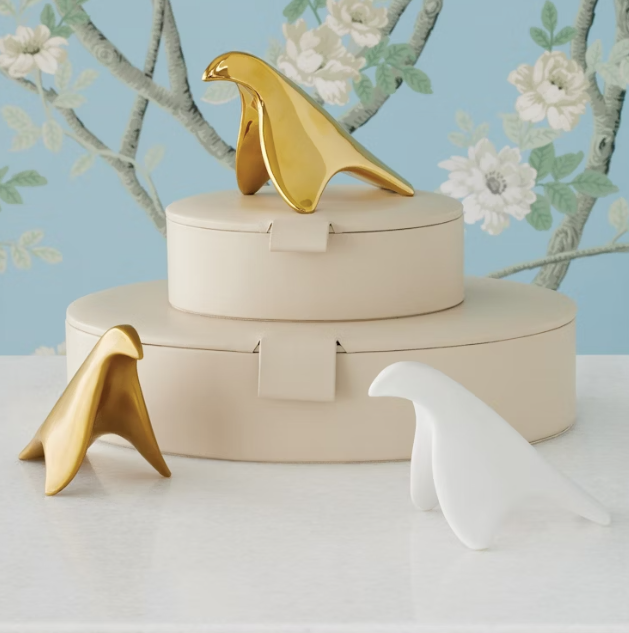 Les Animaux Colombe Matte Antique Gold