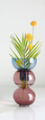 Candle Holder Blue Cherry