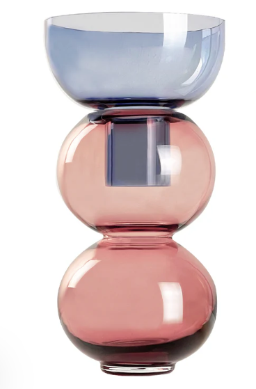 Candle Holder Blue Cherry