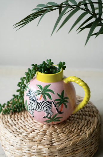 Pitcher Ceramic Zebra