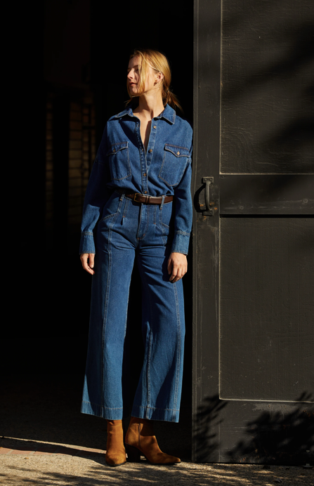 Kate Flare Denim Pant Blue