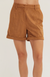 Lori Suede Cuffed Short Camel