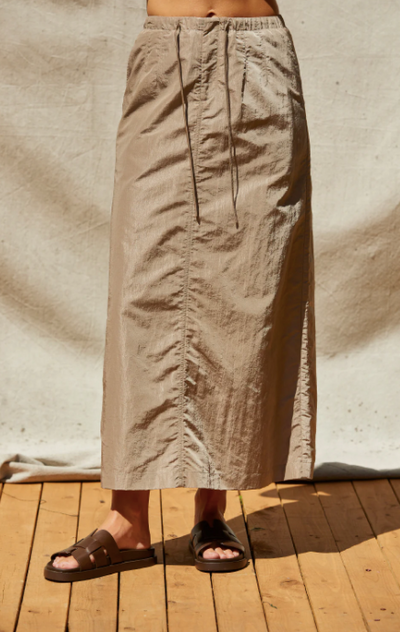 Brookes Pull On Maxi Skirt Taupe