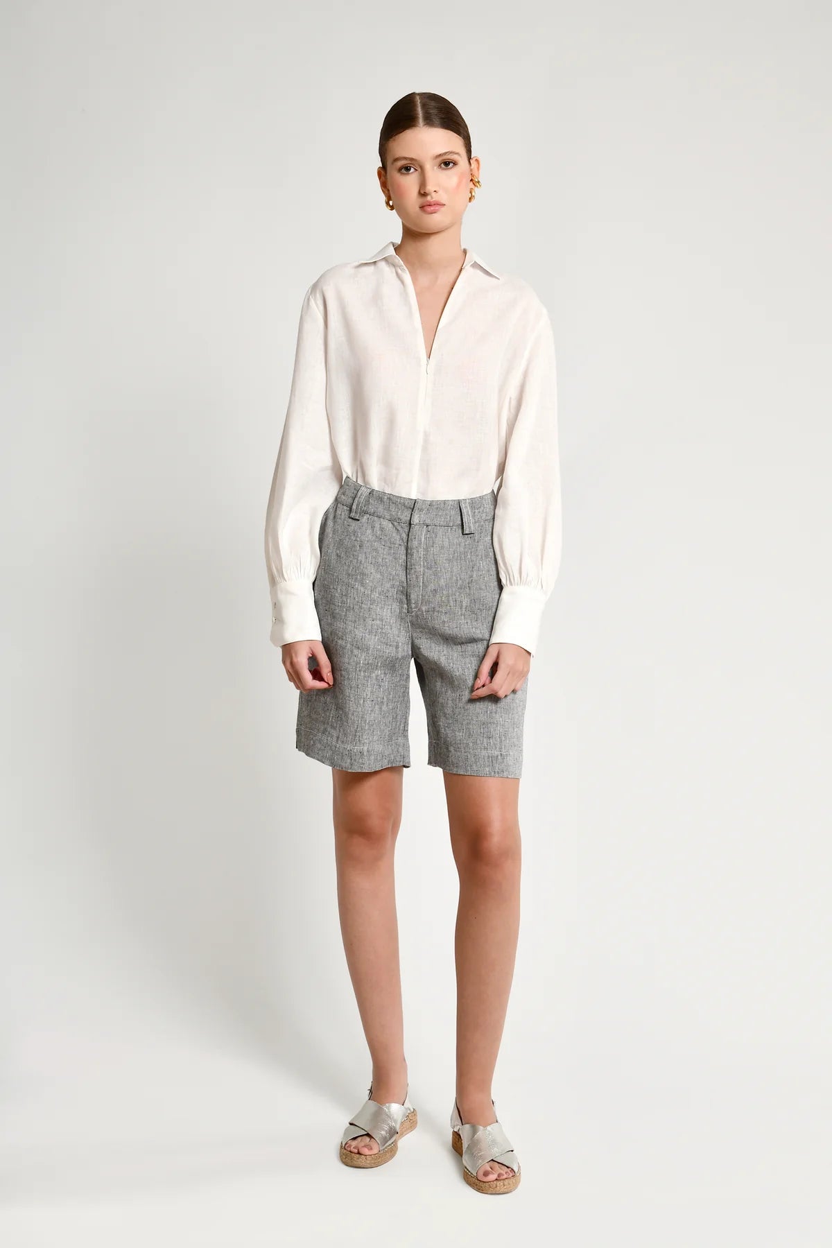 Bruna Bermuda Indigo Grey