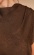 Claire Cowl Neck Crushed Satin Top Espresso