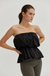 Arianna Top Balloon Peplum Tube Black