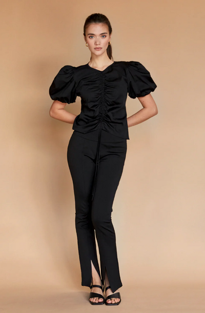 Reese Balloon Sleeve Top Black